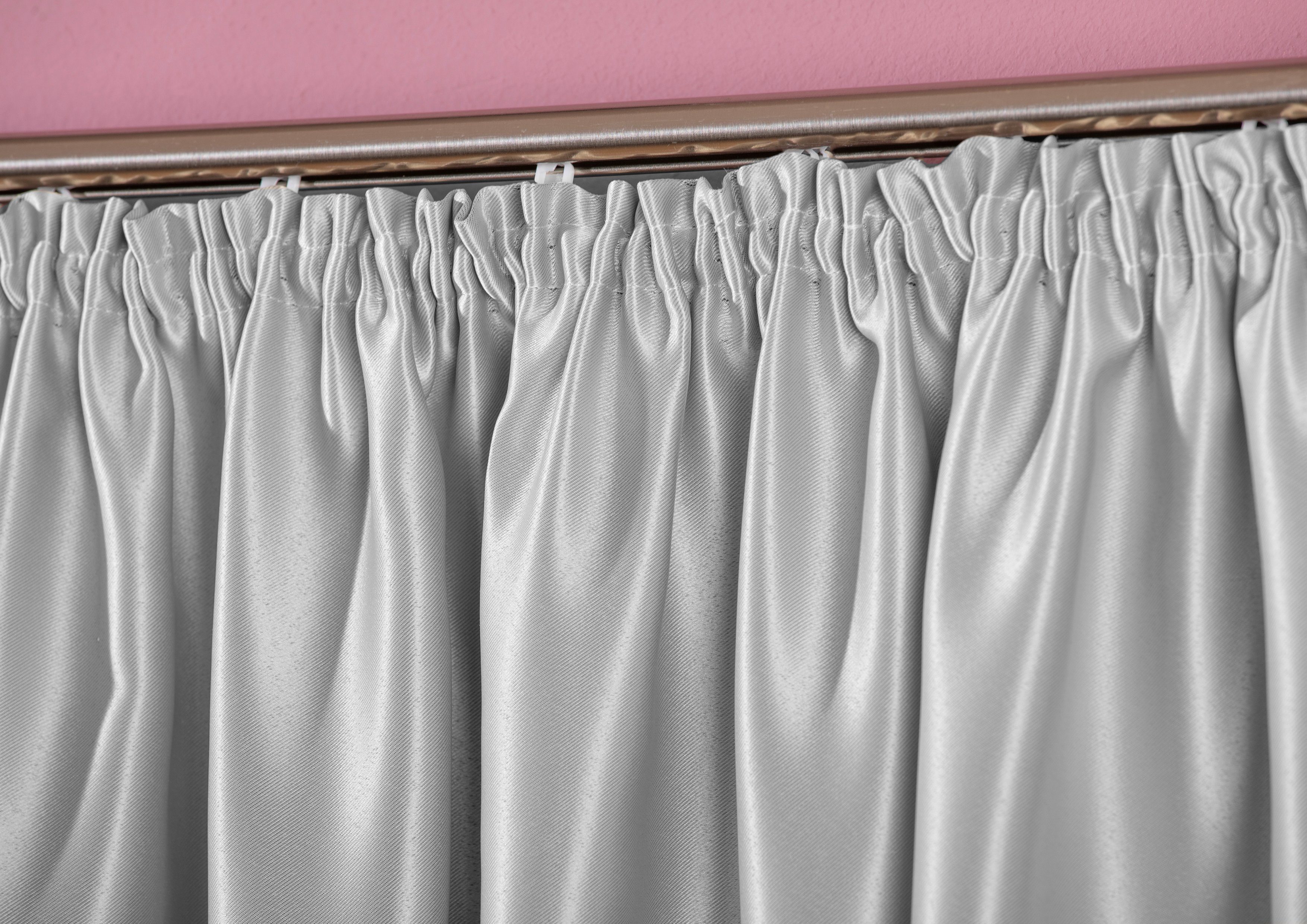 Vorhang nach Maß Blackout Satin, DecoHome24, Kräuselband (1 St), blickdicht