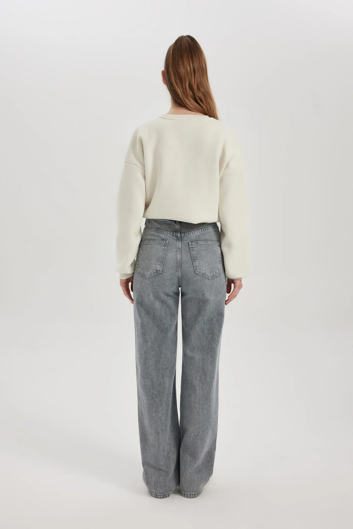 DeFacto  90er-Jahre-Jeans mit weitem Bein, lange Hose aus 100 % Baumwolle