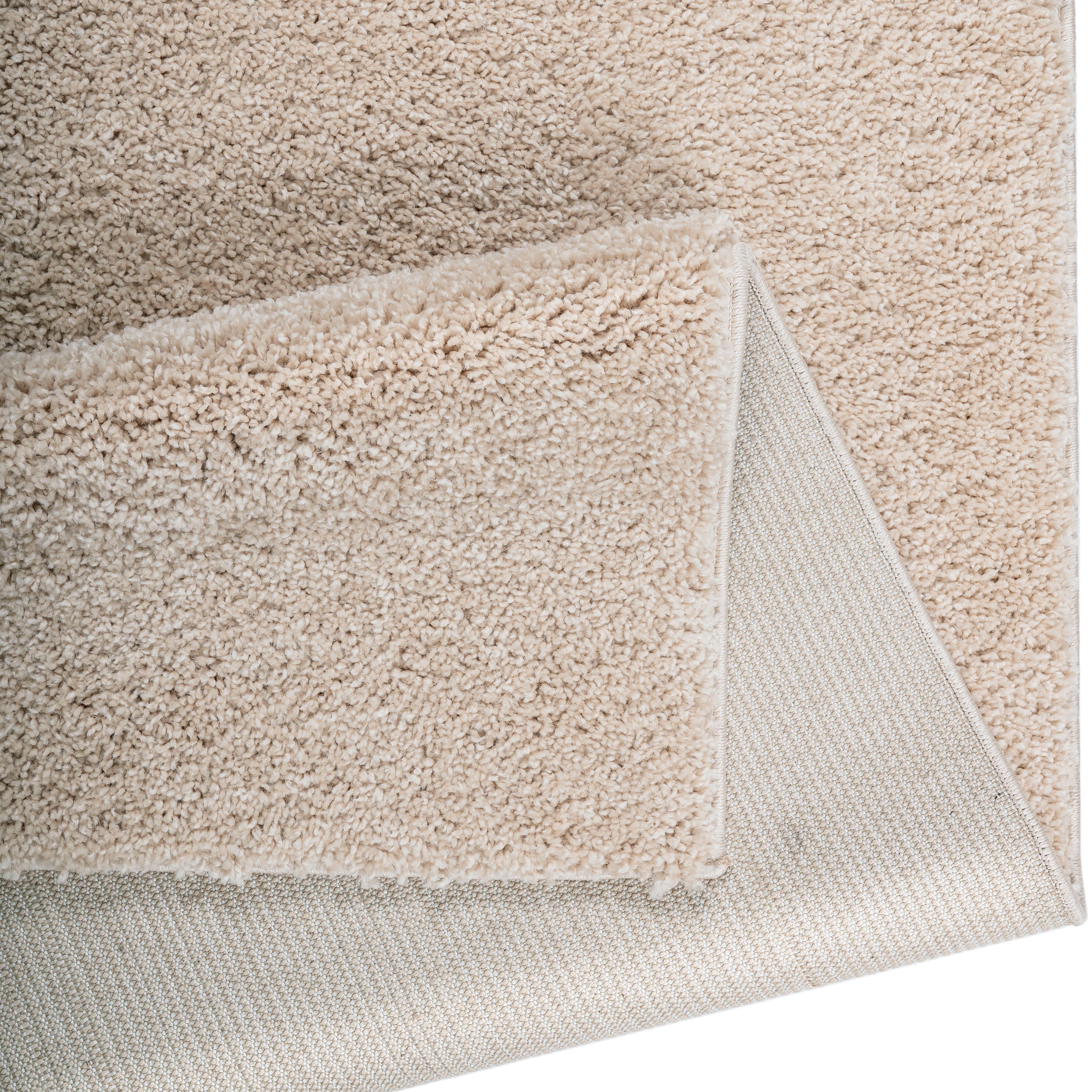 Bettumrandung Shaggy Soft Bruno Banani, Höhe 30 mm, (3-tlg), gewebt, Uni-Farben, besonders weich, Bettvorleger, Läufer-Set
