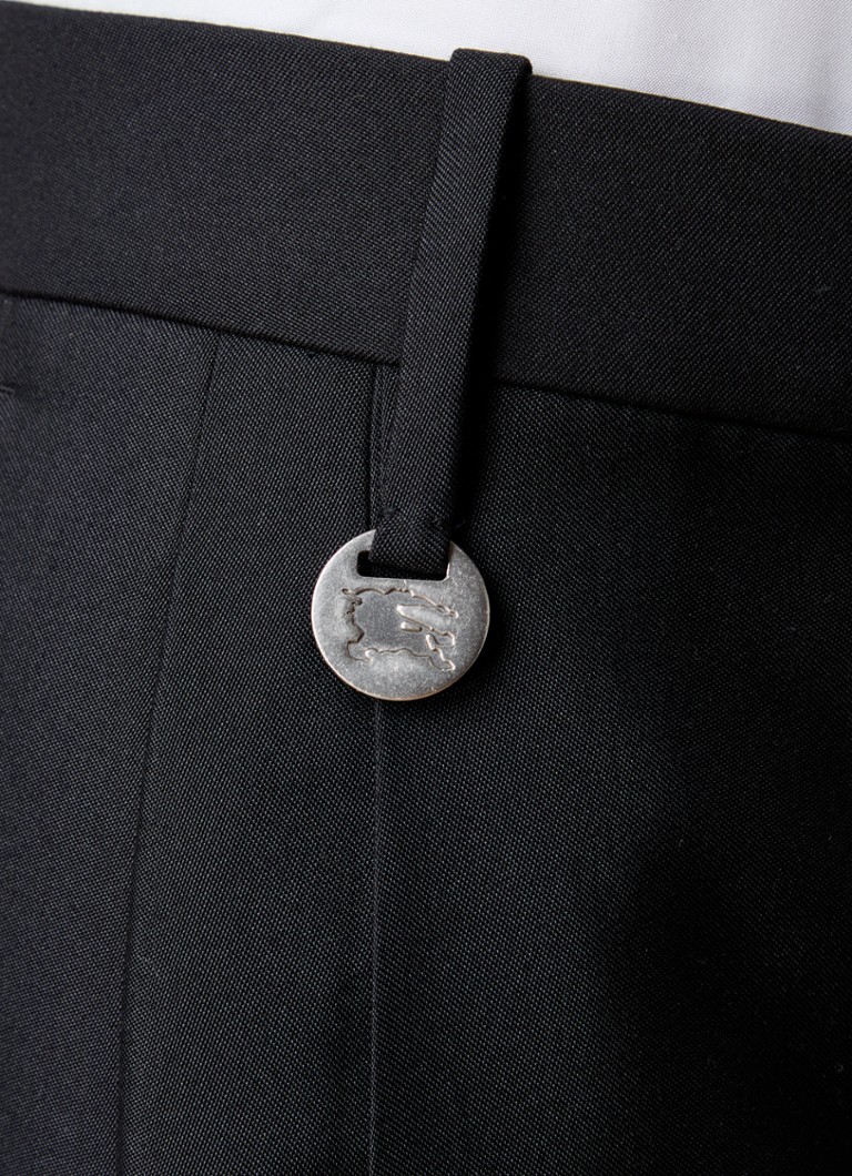 Burberry široke hlače od mješavine svile s bočnim džepovima