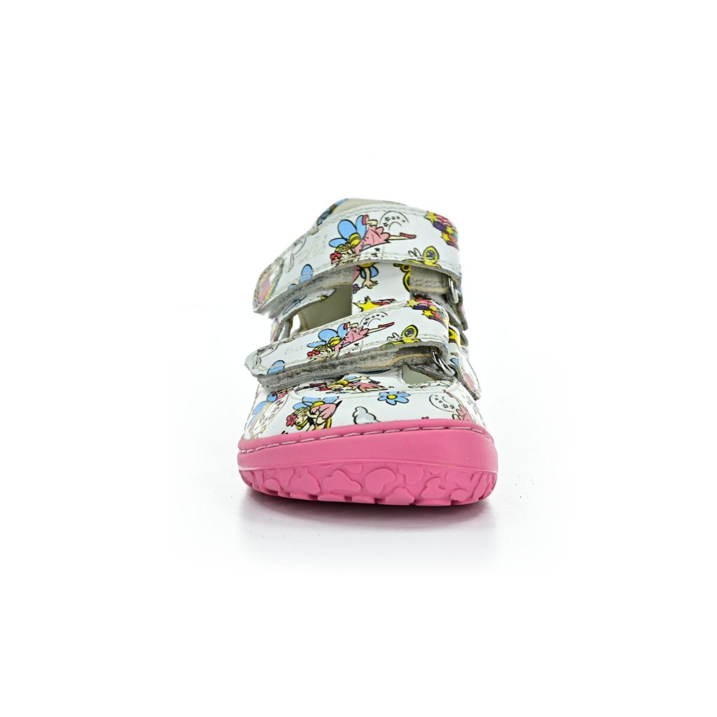 Lurchi Nando Nappa White-Pink Barfußsandalen