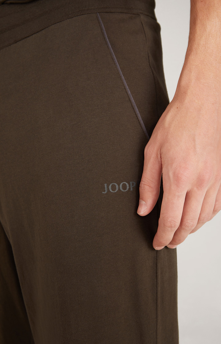 Loungewear Shorts in Dunkelgrün-Braun