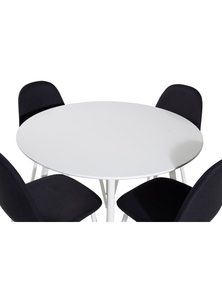 ebuy24 Essgruppe Plaza 4 (5-teilig) Schwarz 100 x 100 cm günstig kaufen onesize
