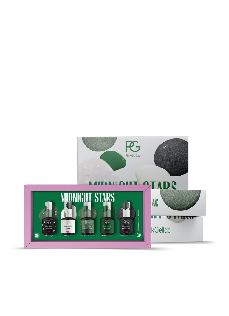 Set cadou Pink Gellac Midnight Stars Collection - Set de ojă gel