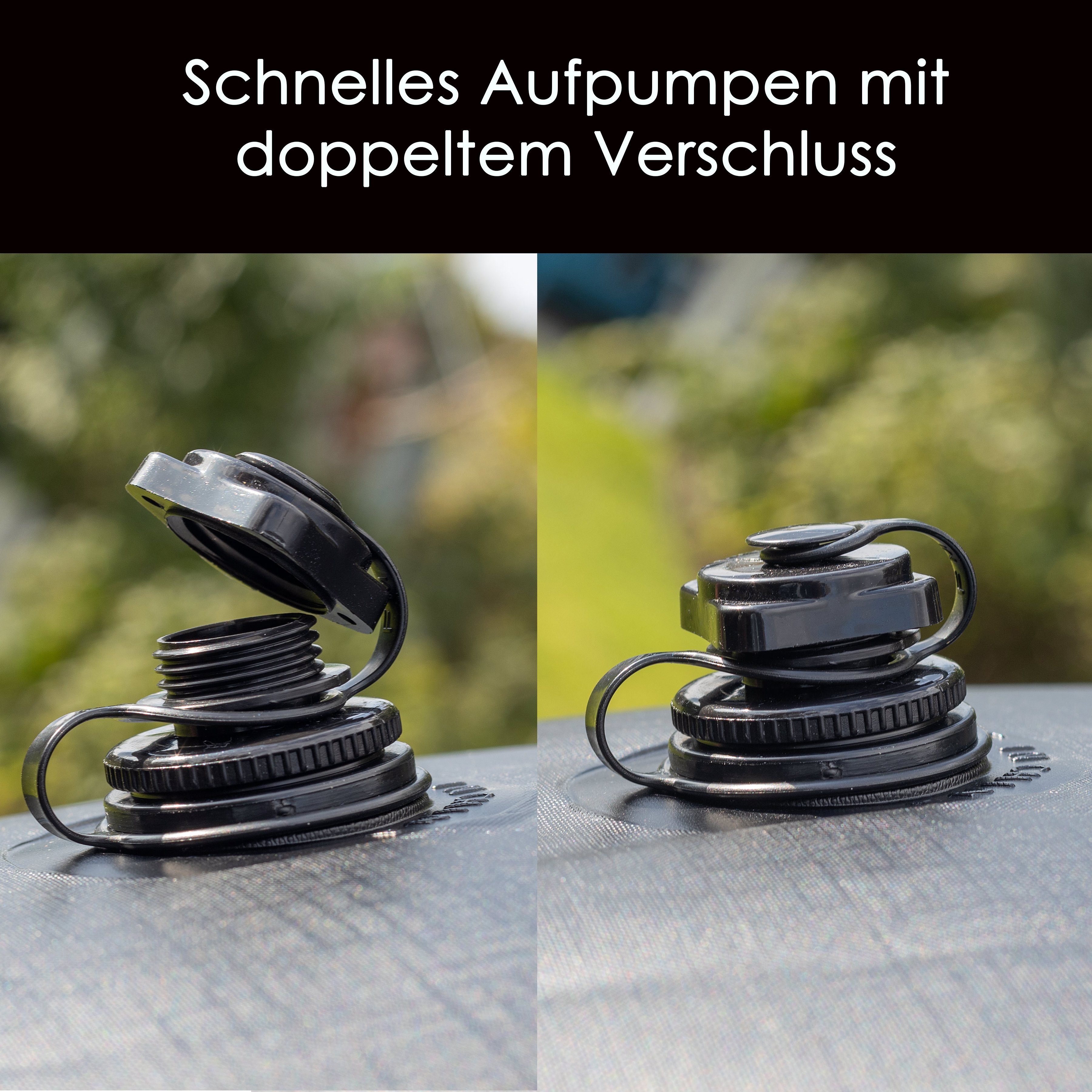 HomeBee Pool-Abdeckplane Poolkissen Winter XXL (3 Meter Durchmesser) (Komplettset inkl. Zubehör, 1-St., inkl. 6 Befestigungskordeln und Reparaturflicken), Langlebiges und starkes PVC Material