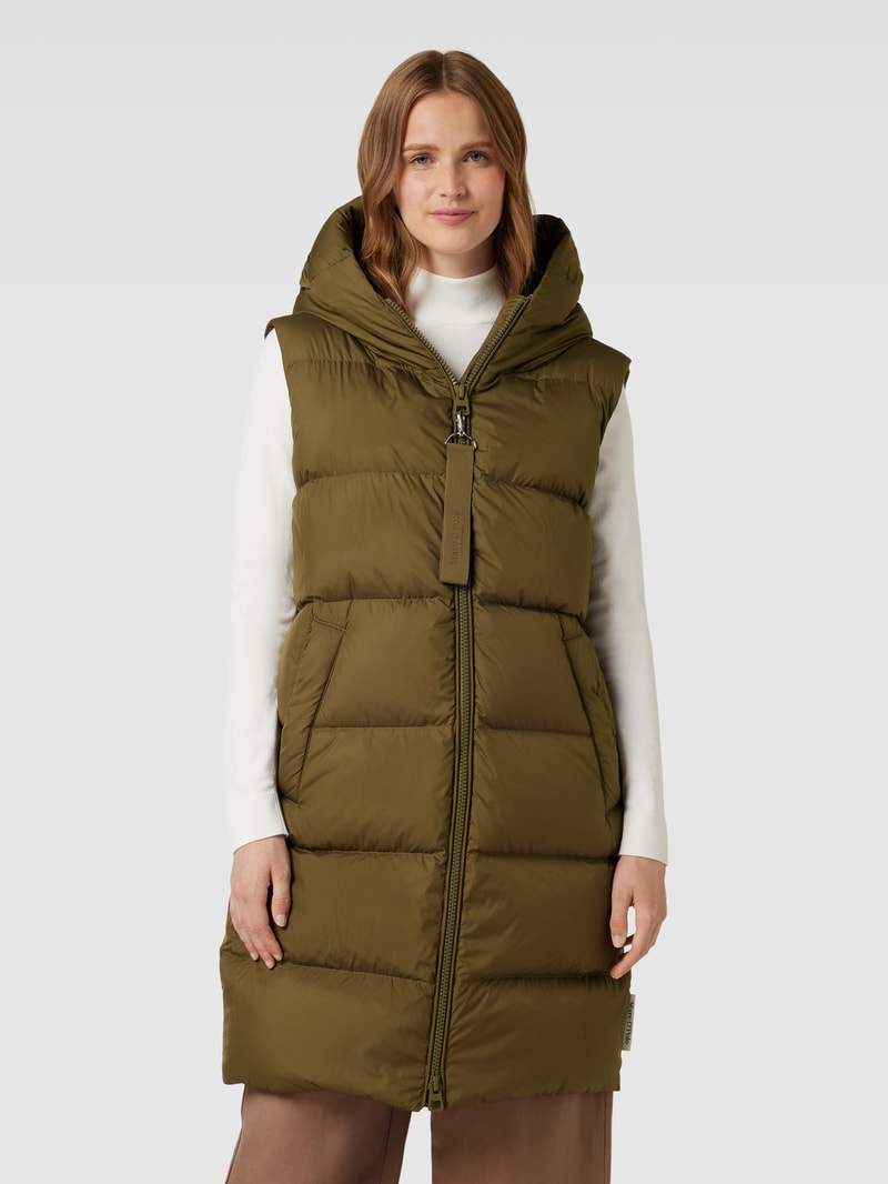 Steppweste mit Stehkragen in khaki