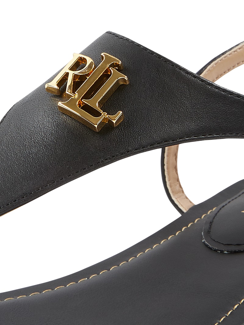 Sandalen aus Leder Modell 'Ellington' in schwarz