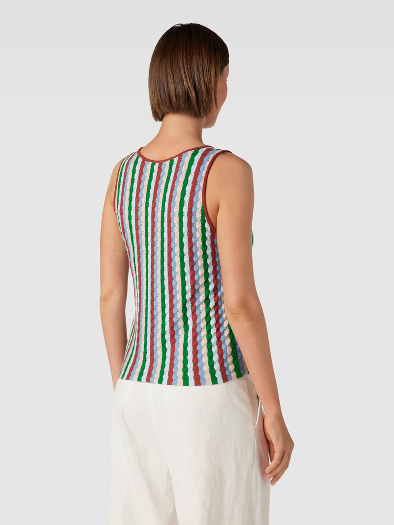 Tanktop mit Streifenmuster in grün