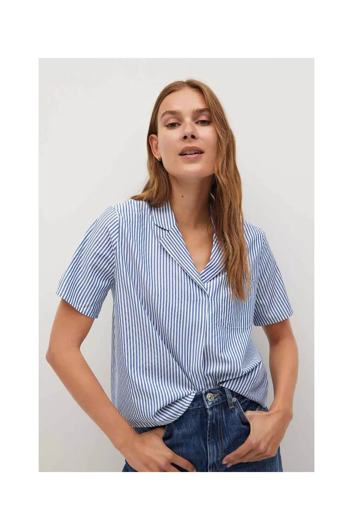Mango Blouses Femme couleur bleu