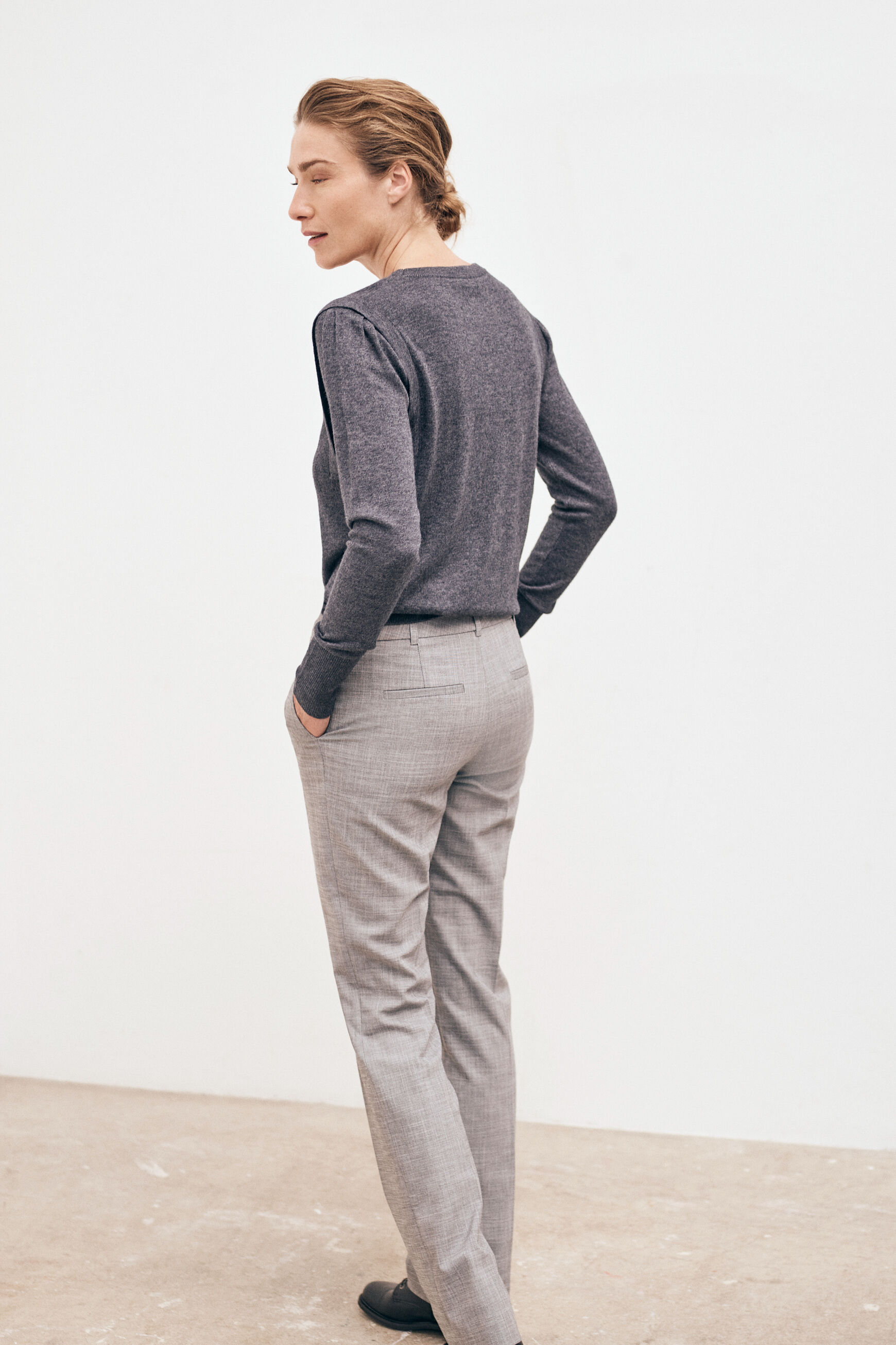 pantalon martin gris femme