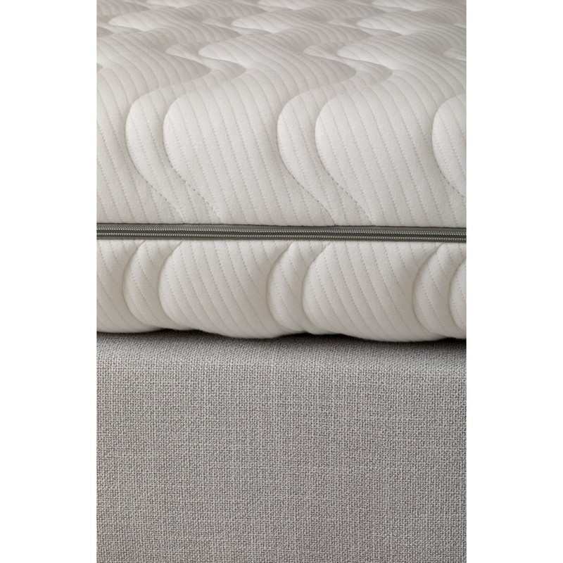 Sommier tapissier 140 x 190 cm style scandinave base bois