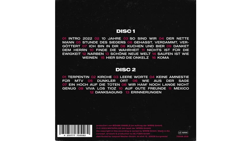 40 Jahre Onkelz - Live im Waldstadion (2CD)