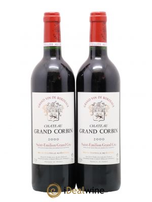 Château Grand Corbin Grand Cru Classé  2000 - Lot de 2 Bouteilles