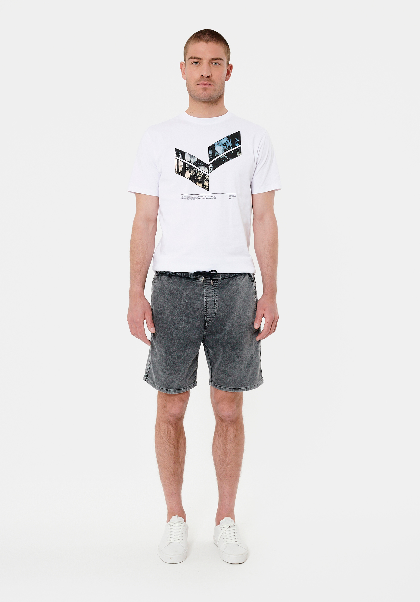 EVAN   Short gris homme