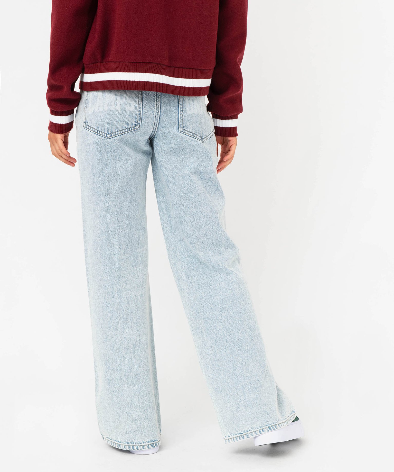 Jean flare délavé à braguette boutonnée femme - Camps Un... bleu | GEMO