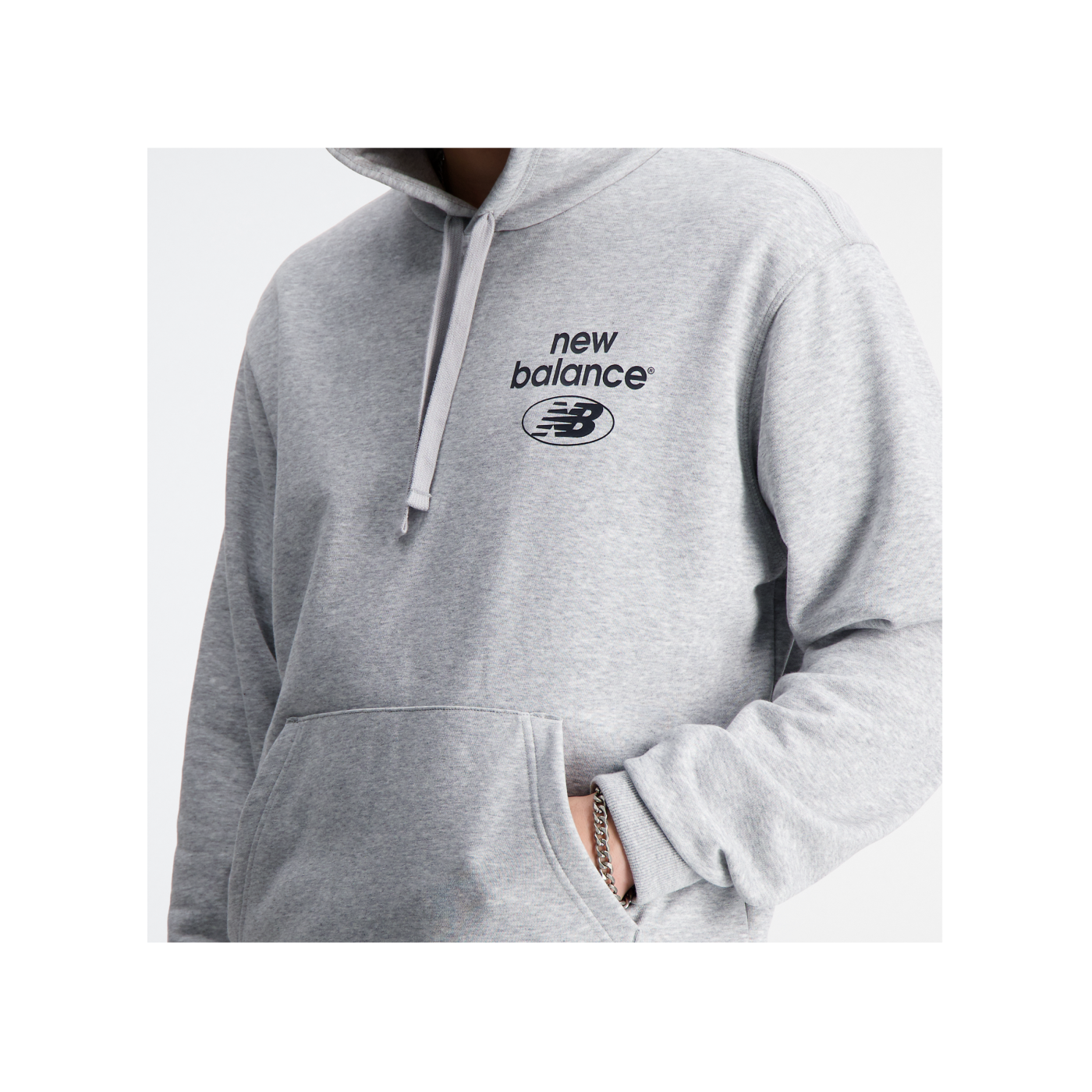 New Balance Essentials Reimagined Hoody Grau FAG