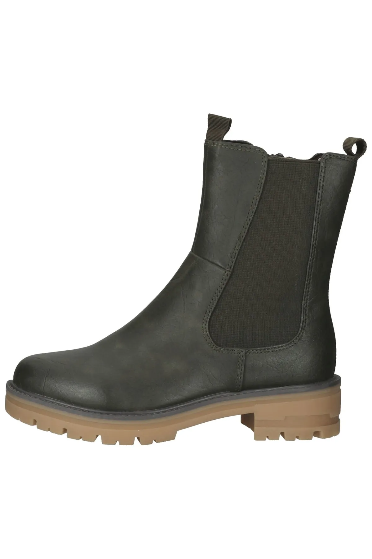 Jana  Stiefelette - Khaki - Blockabsatz