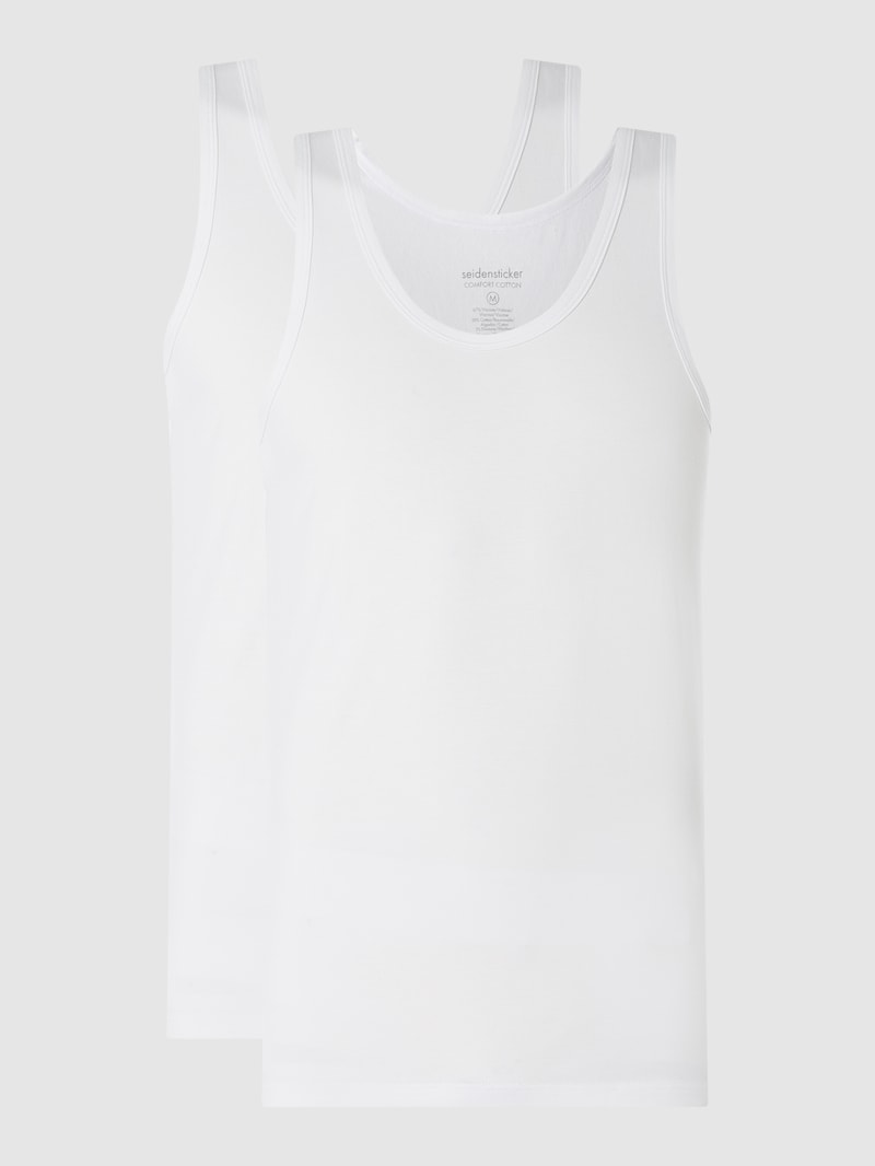 Tanktop im 2er-Pack in weiß