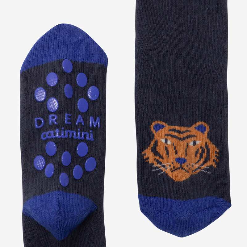 Chaussettes garçon antidérapantes violettes Catimini