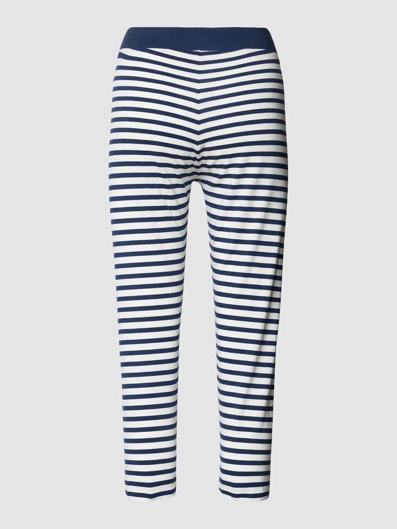 Pyjama-Hose mit Streifenmuster in marineblau