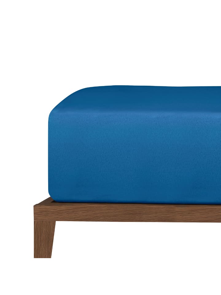 UNCOVER BY SCHIESSER Edeljersey Spannbettlaken New Jersey in Royalblau günstig kaufen