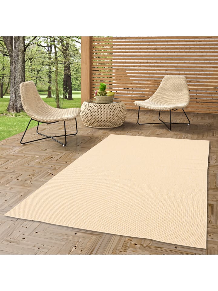Pergamon In & Outdoor Teppich Flachgewebe Valencia Mix in Honig günstig kaufen