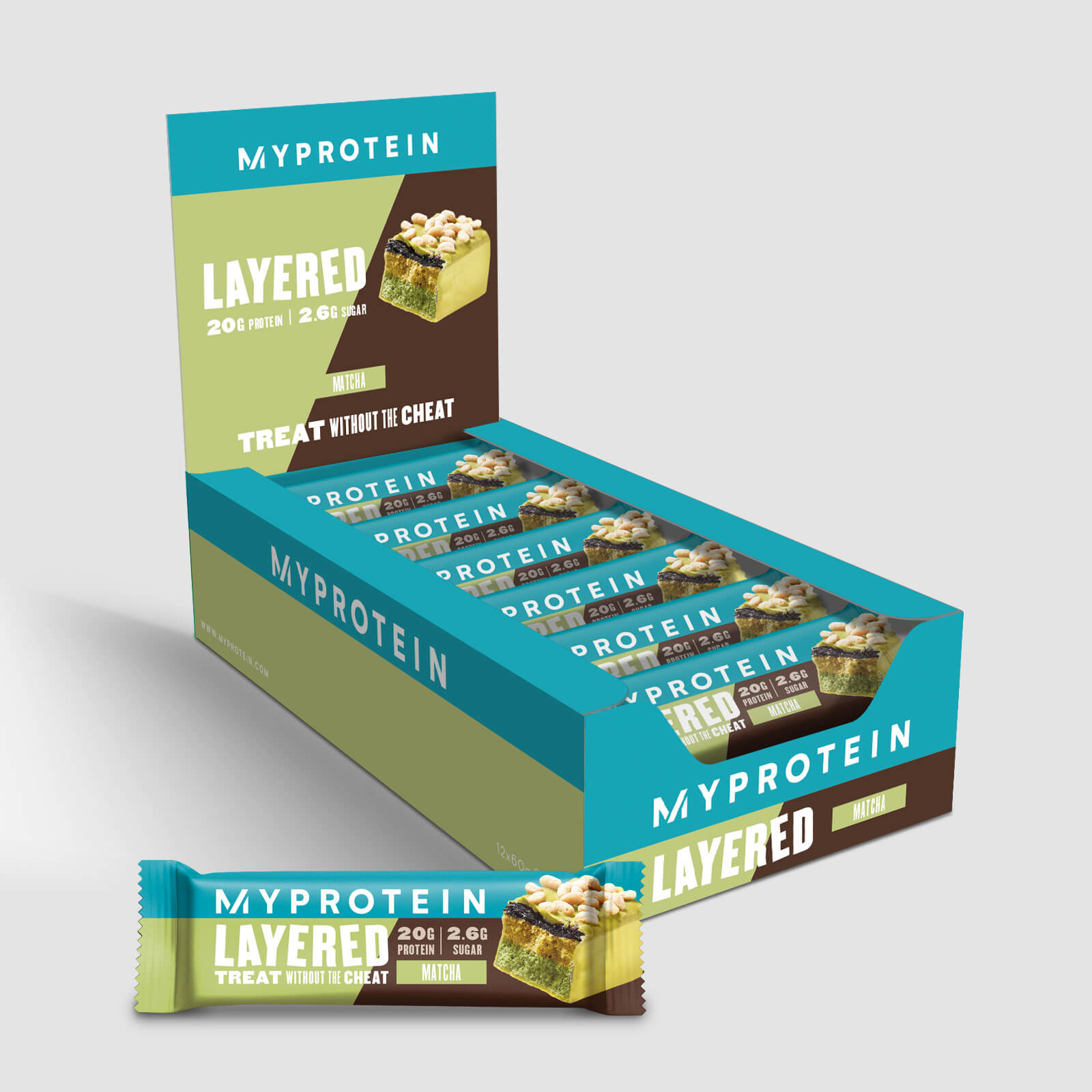 Retail Layer Bar, Matcha, 12 x 60g