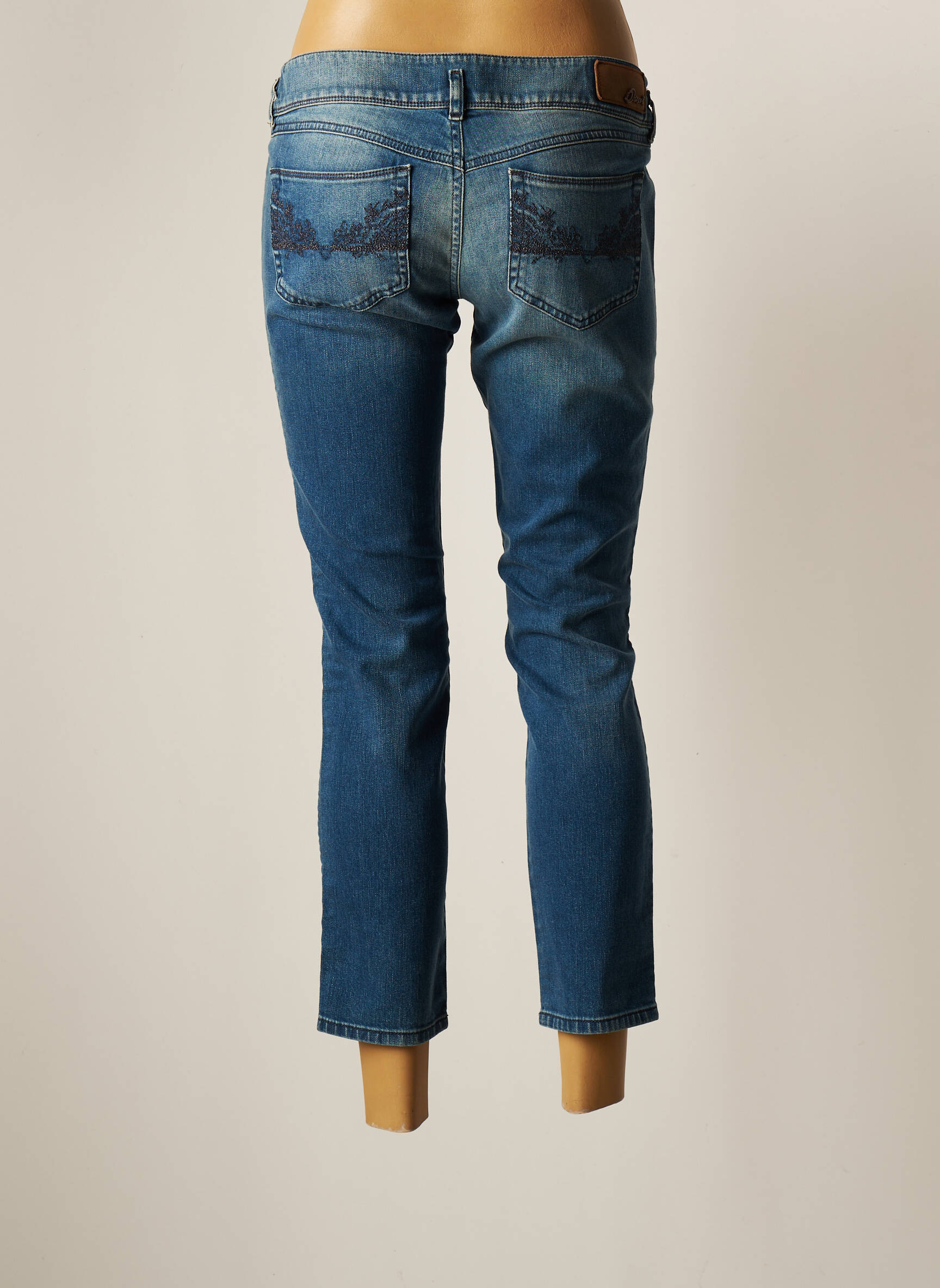 Diesel Jeans Coupe Slim Femme couleur bleu