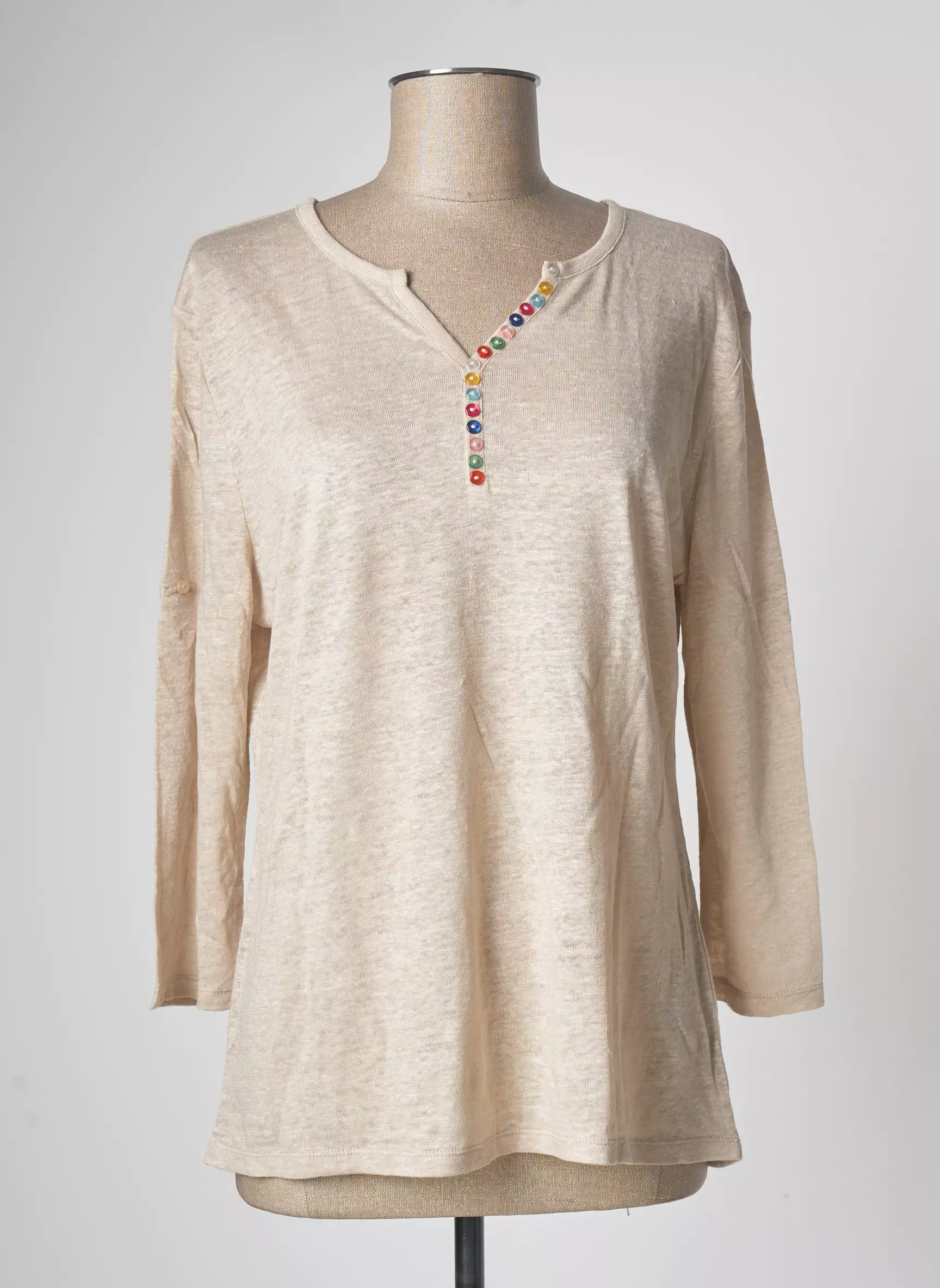 Soie Pour Soi Tshirts Femme couleur beige
