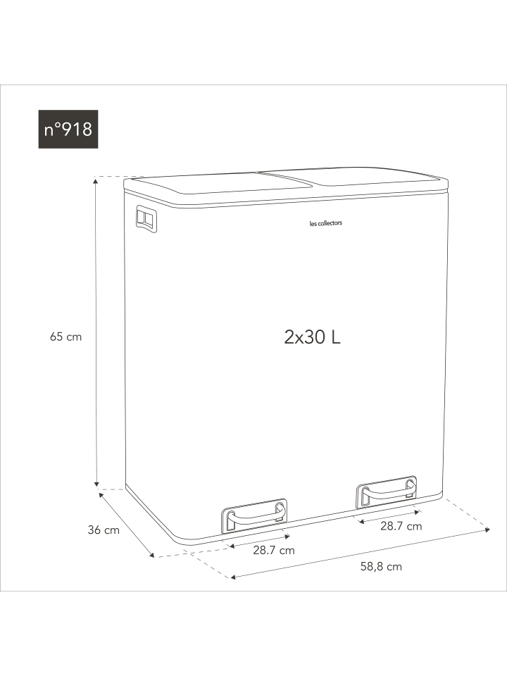 Les collectors Les Collectors N°918 Treteimer 2x30L Weiß günstig kaufen onesize