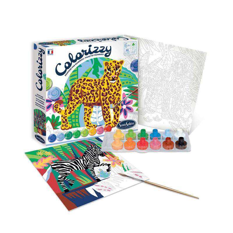Colorizzy Zèbre et léopard peinture par numéros Sentosphère