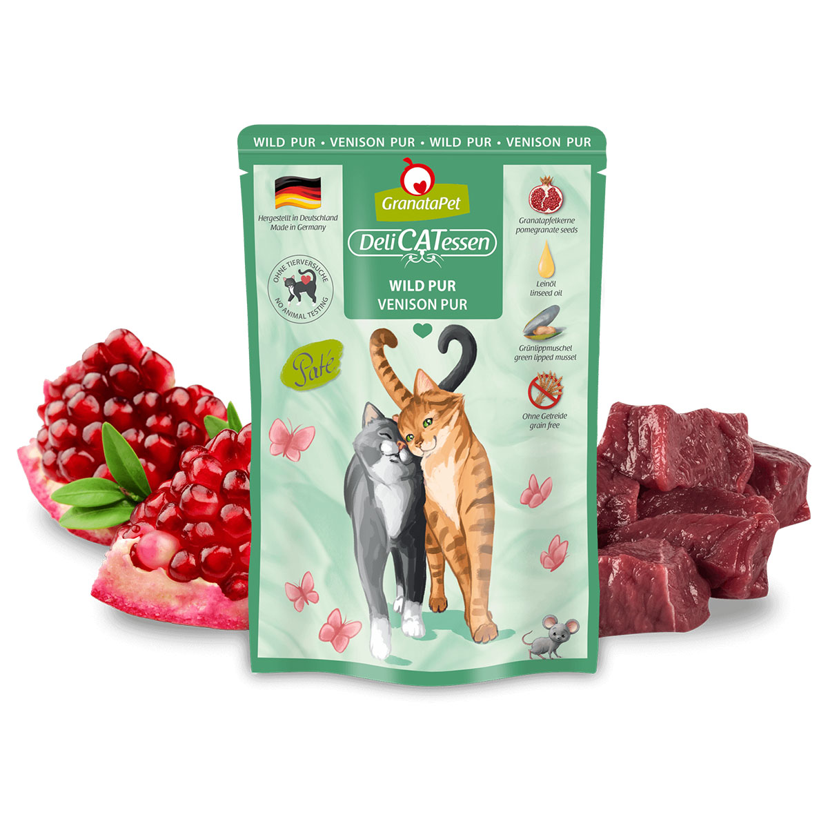 GranataPet Katze - Delicatessen Pouch Wild PUR