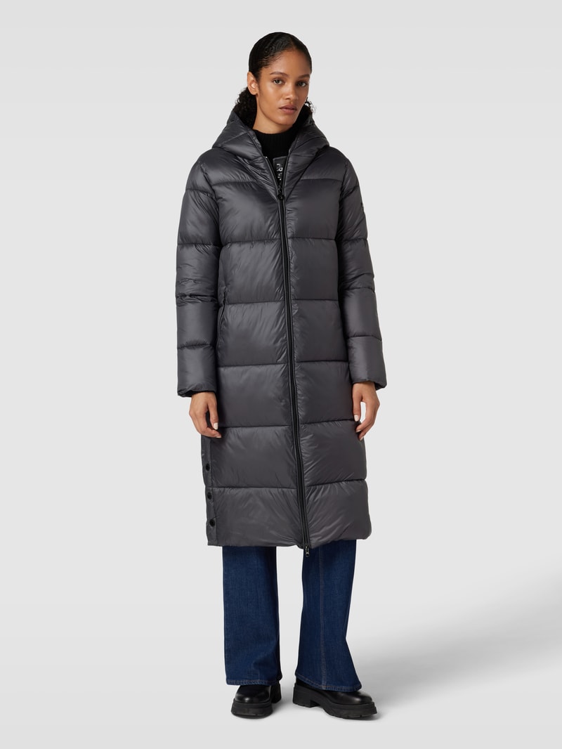 Steppmantel mit Kapuze Modell 'SHELLY' in anthrazit