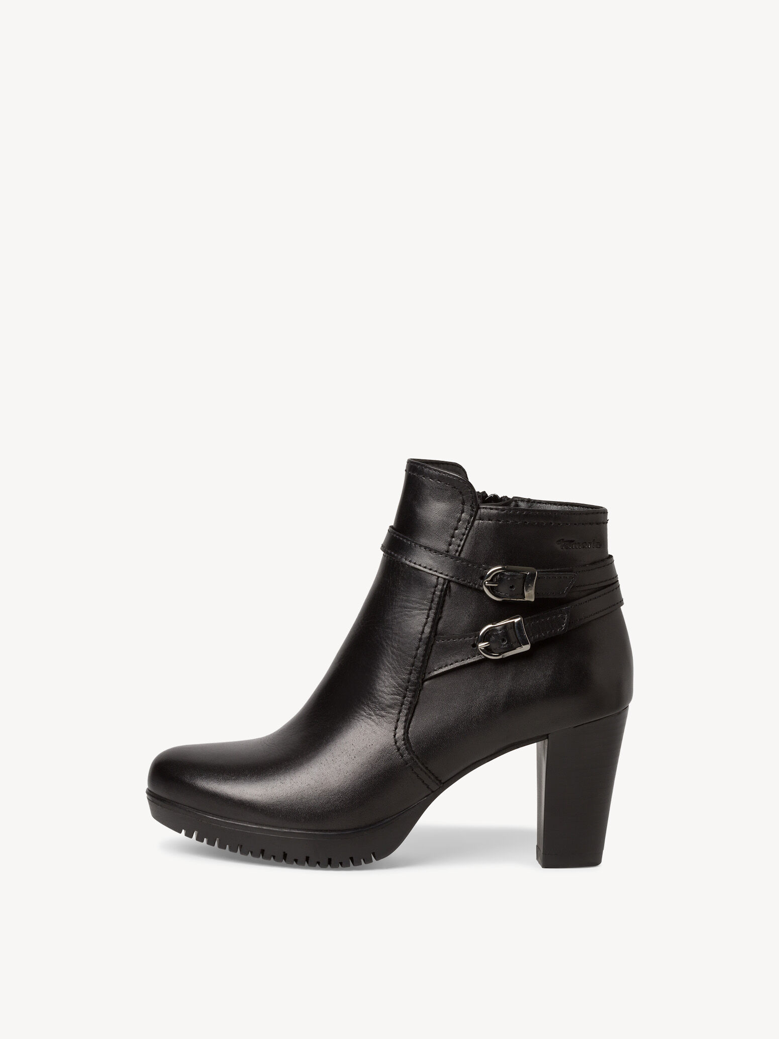 Bottine en cuir - noir