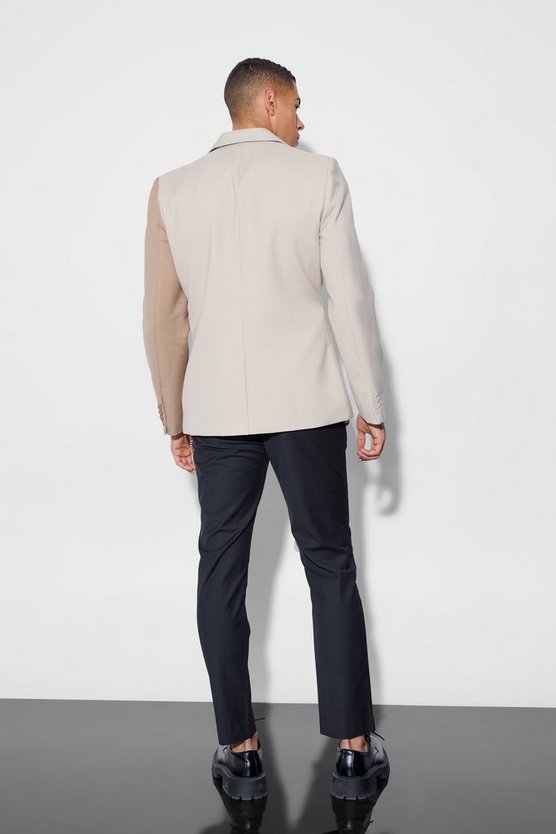 Slim-Fit Wickel-Anzugjacke