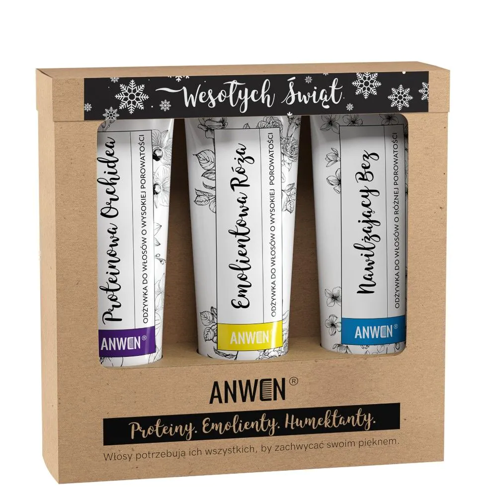 „Anwen“ kondicionierių rinkinys labai porėtiems plaukams 3 x 100 ml