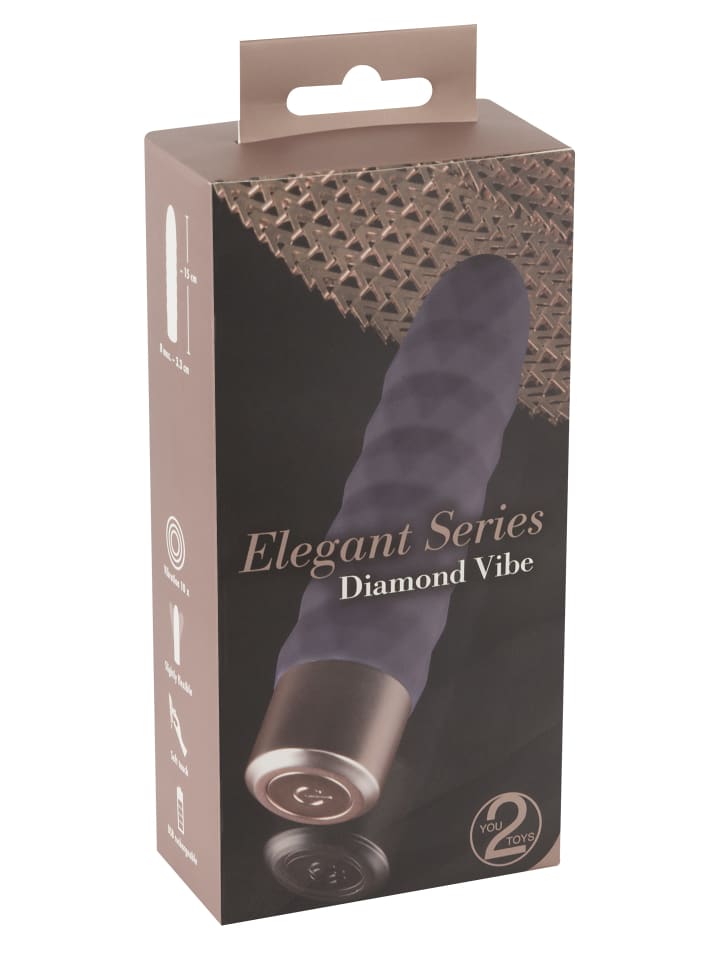 Elegant Series Vibrator Elegant Diamond Vibe in lila günstig kaufen 15 cm