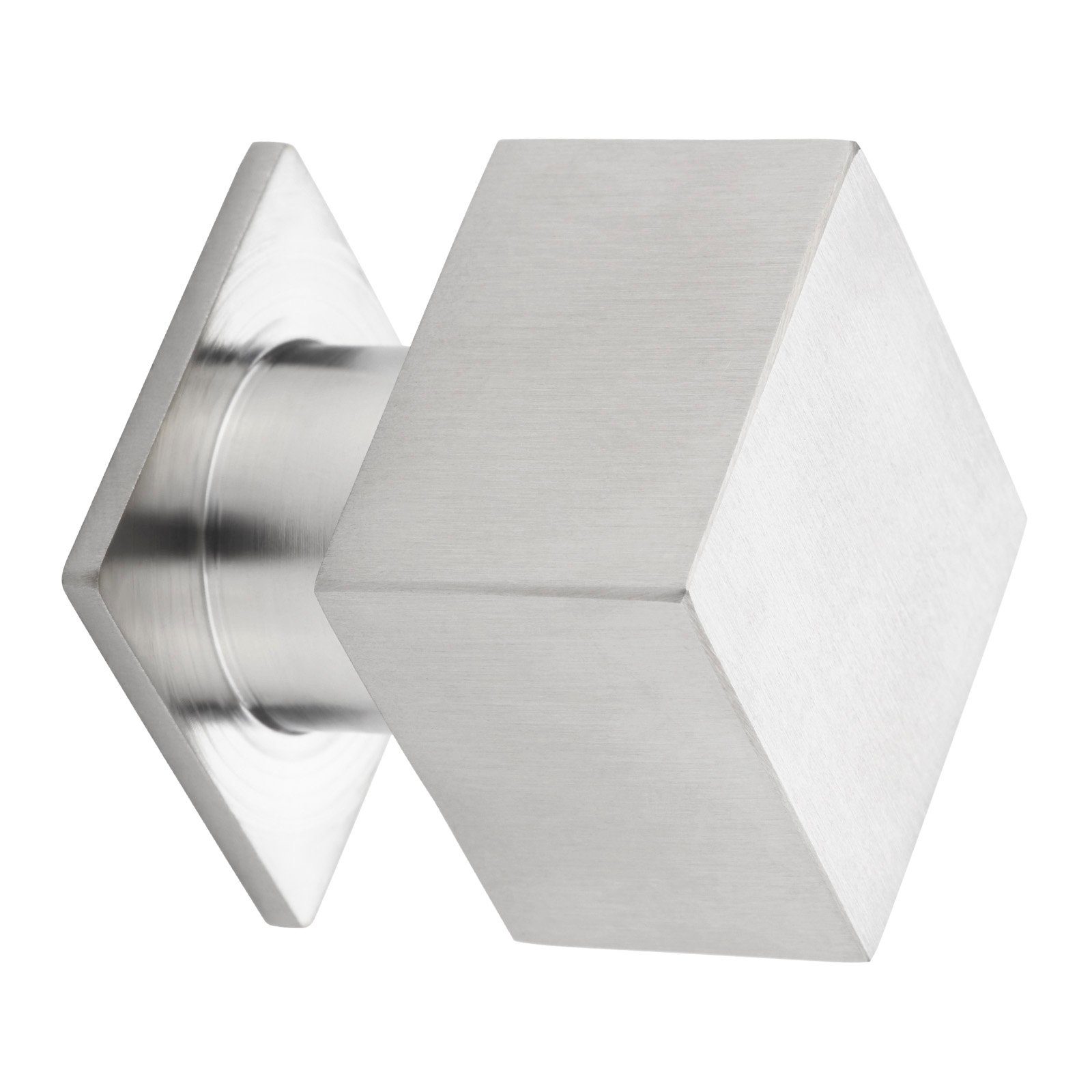 SO-TECH® Möbelknopf NEWCASTLE Länge 20 - 30 mm Edelstahl gebürstet, Knopf Knauf incl. Schraube