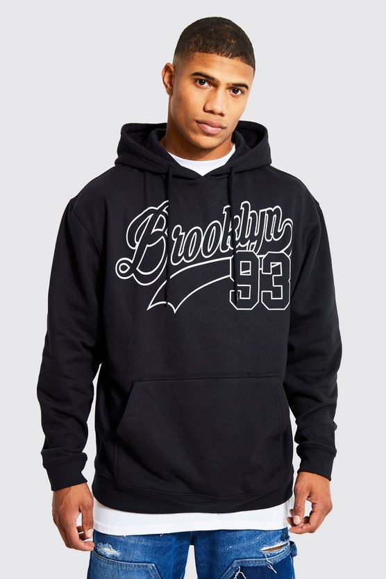 Oversize Hoodie mit Brooklyn-Print
