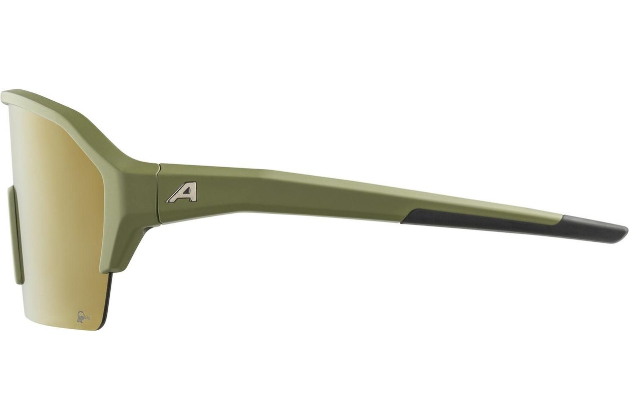 Alpina Ram HR Q-Lite olive matt / gold mirror lens