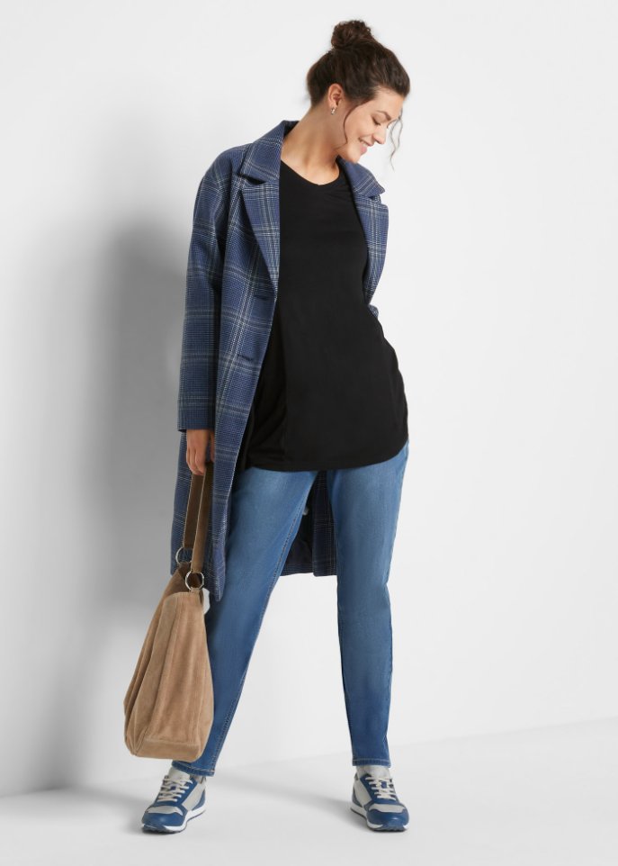 Langarm-Shirt mit ausgestelltem Saum
