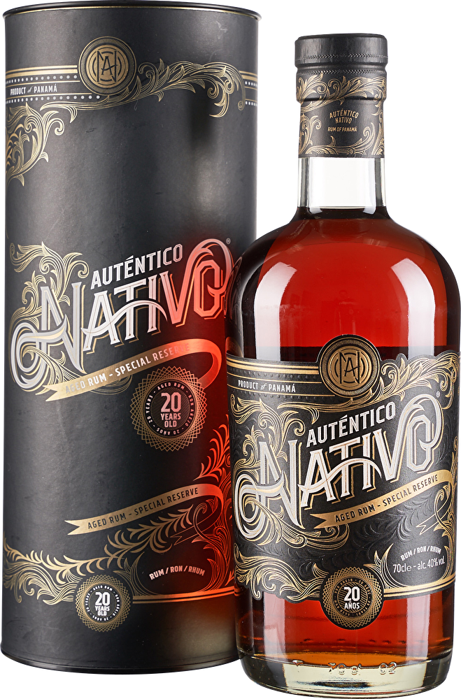 Auténtico Nativo Aged Rum Special Reserve 20 YO 0,7 Liter in Tube