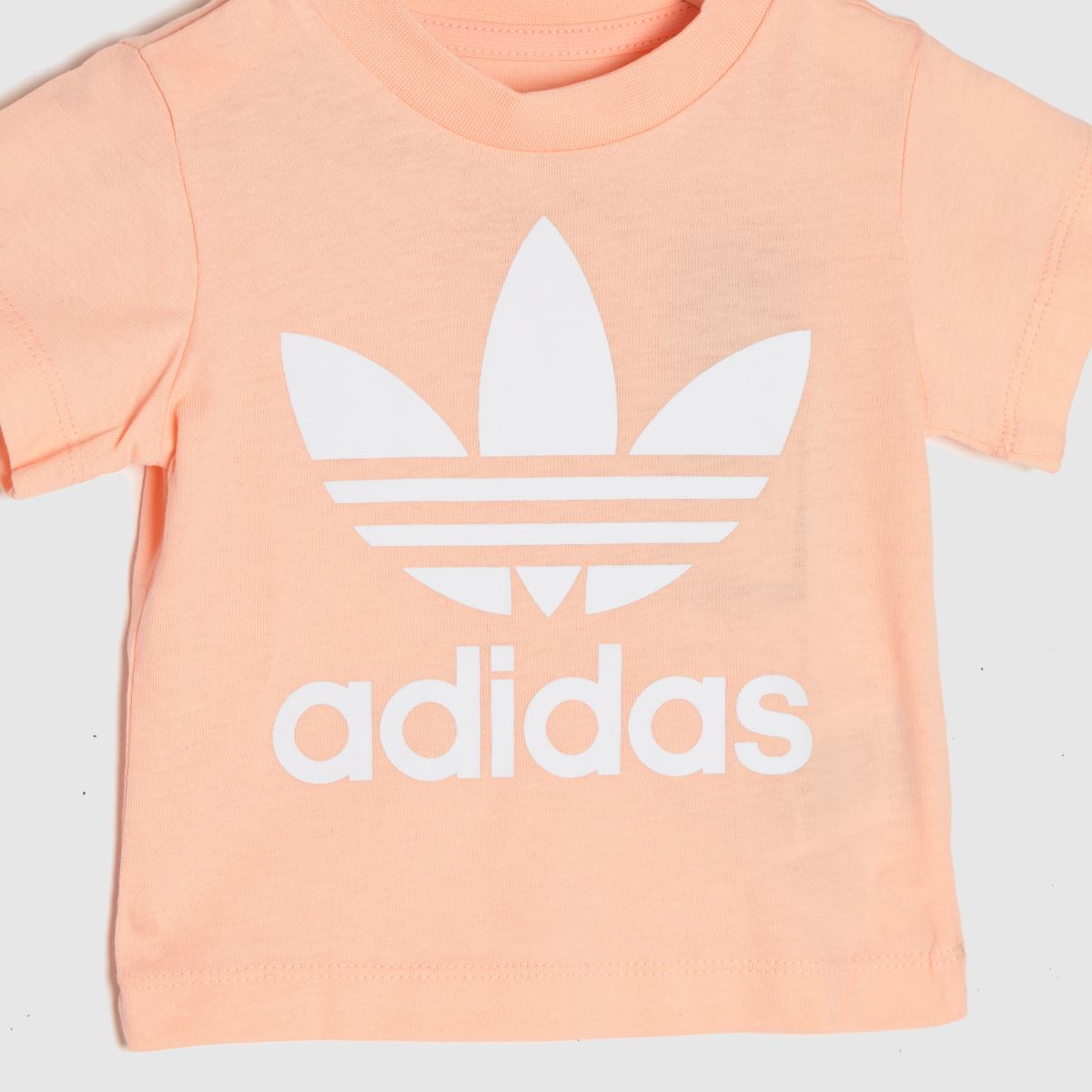 adidas – Persikafärgad trefoil-t-shirt för barn
