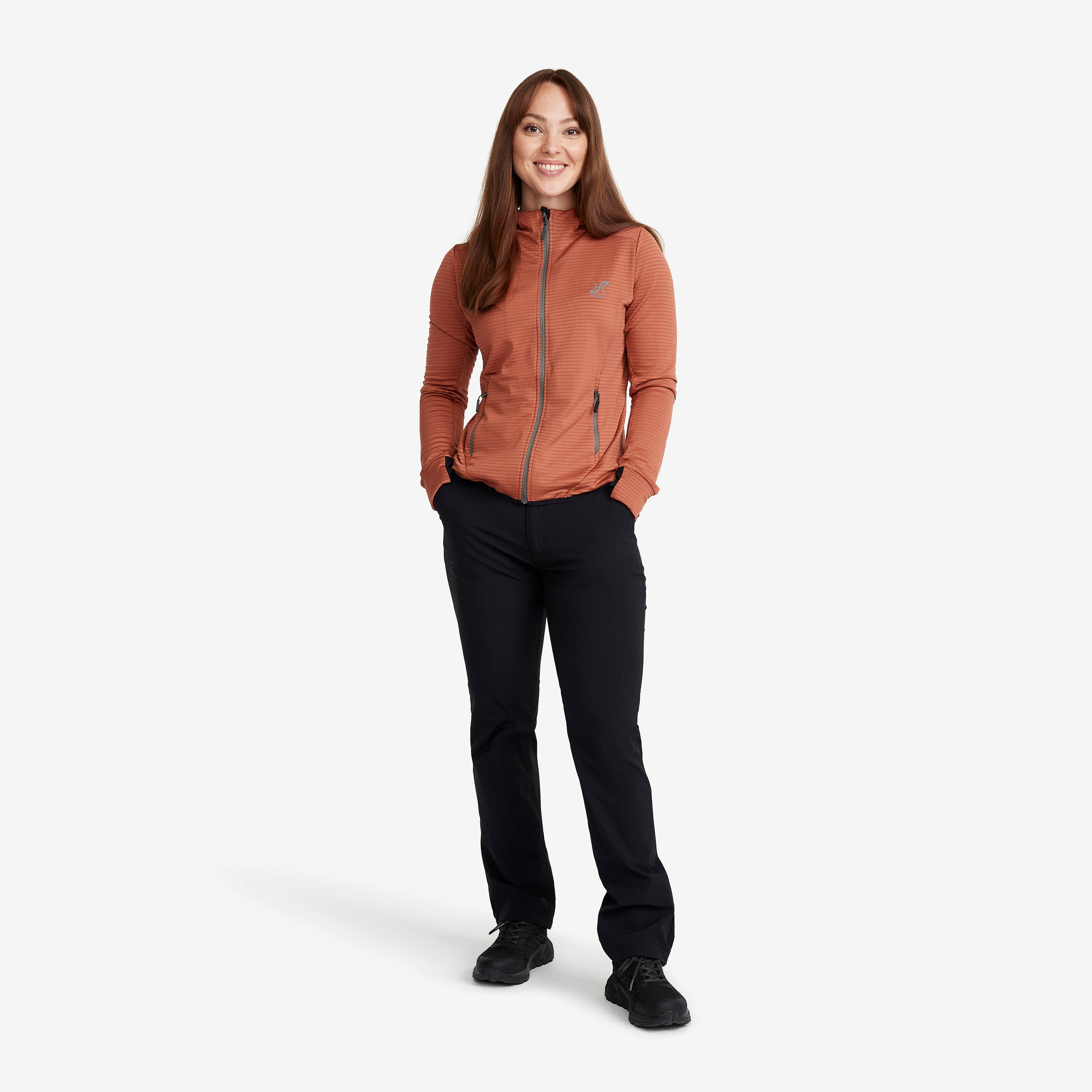Waffle Hoodie Femme Copper Brown