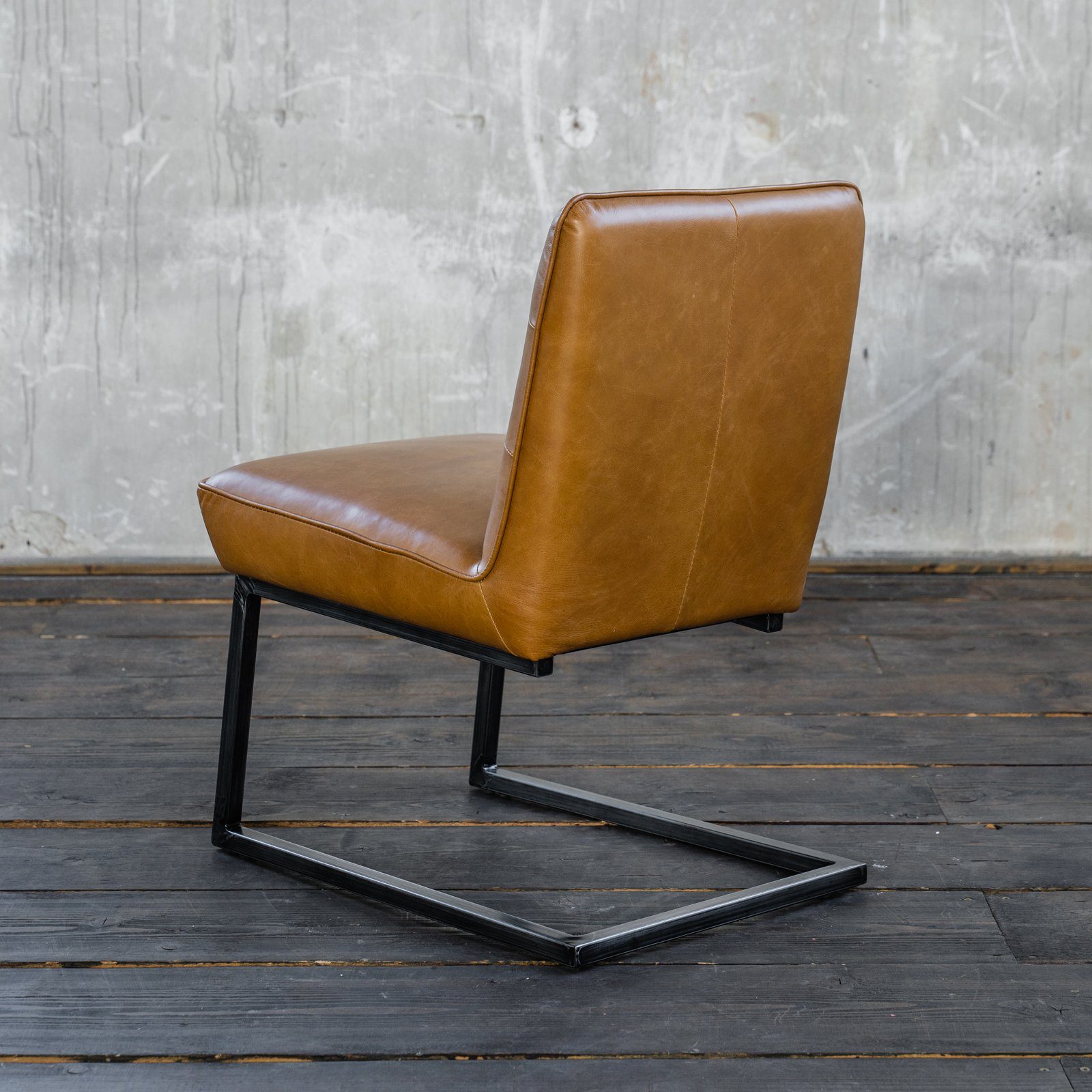 KAWOLA Esszimmerstuhl SALI, Stuhl Freischwinger Leder braun
