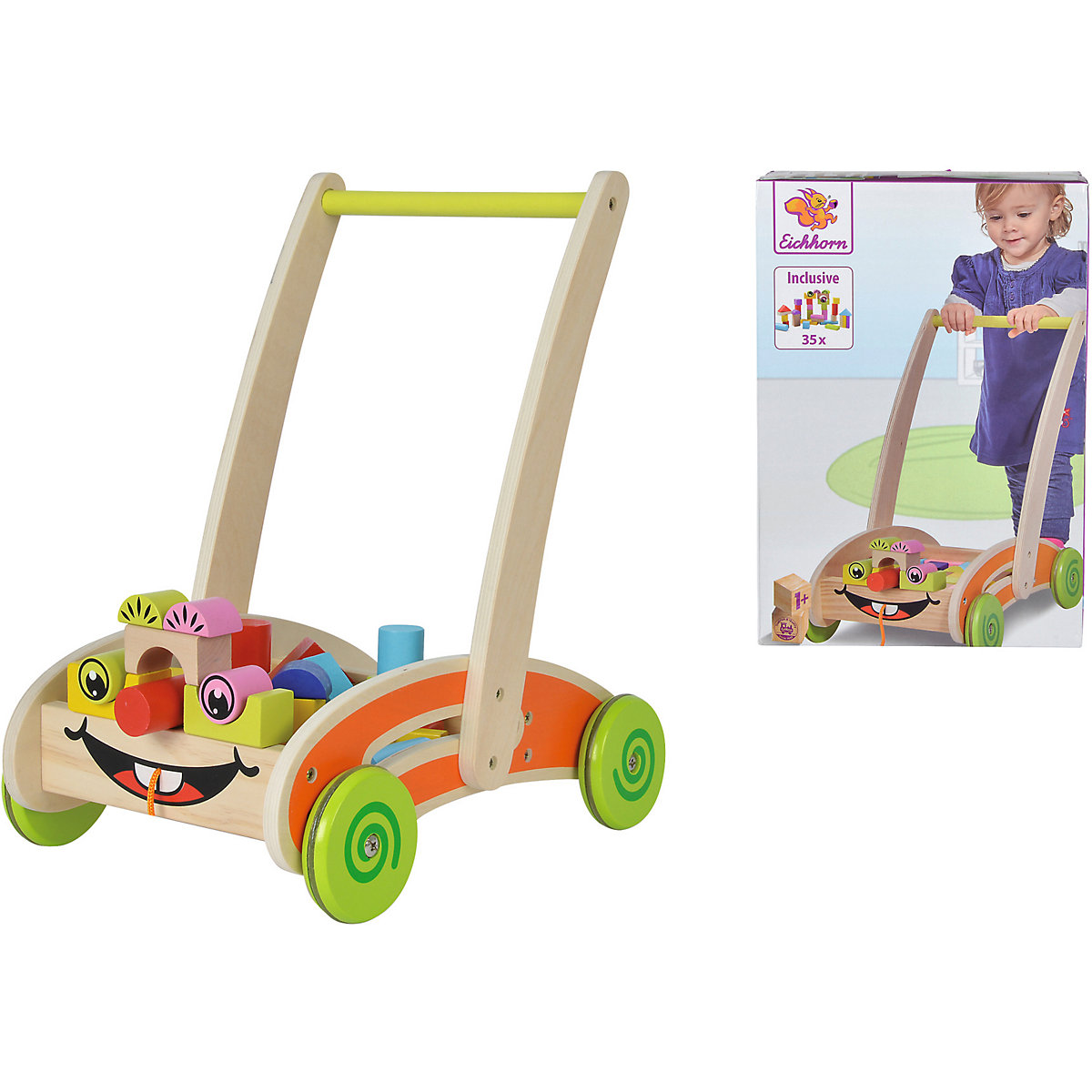 Spielwagen mit Bausteinen