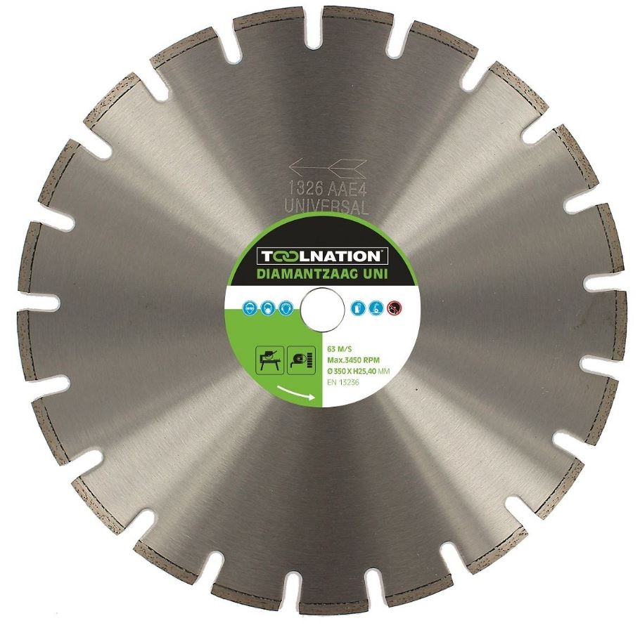 Carat MZW3500000/PEL3504TNA MZ-350 зидна тестера 350 mm + универзални дијамантски лист тестере 350 x 25,4 mm