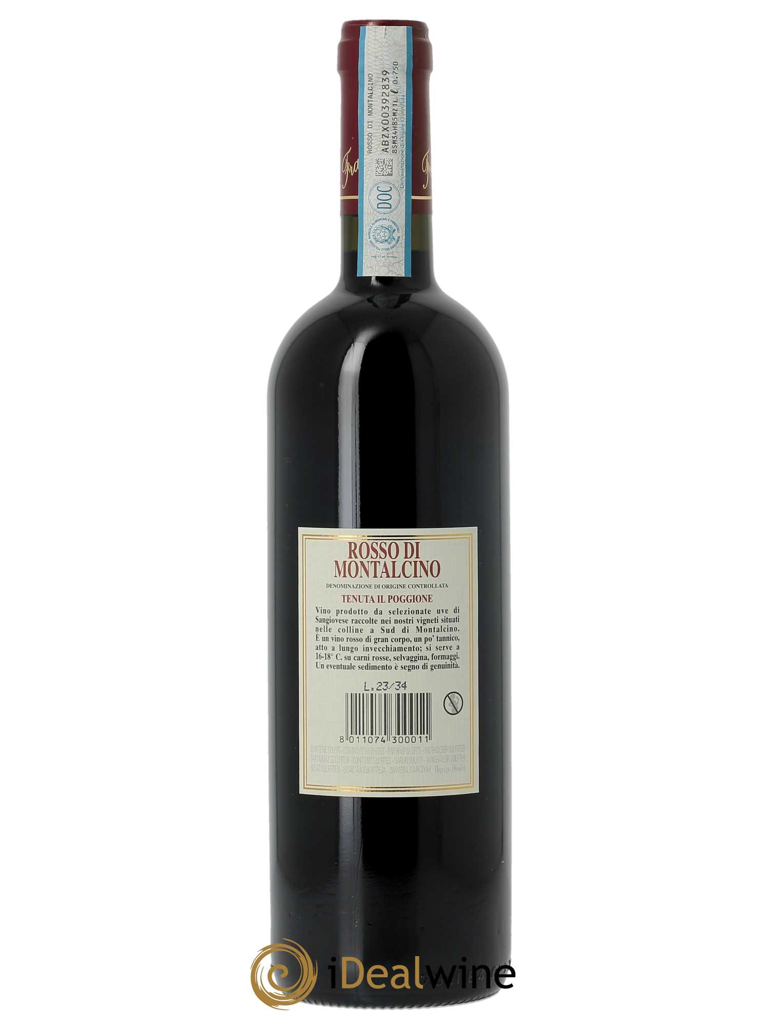 Rosso di Montalcino DOC Il Poggione Lavinio Franceschi  2021 - Lot de 1 Bouteille