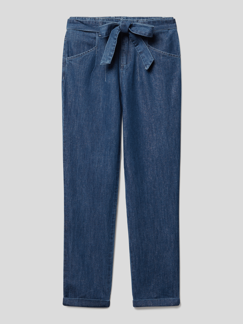 Jeans mit Label-Stitching in jeans