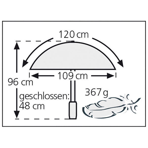 EuroSchirm - Telescope Handsfree - Regenschirm